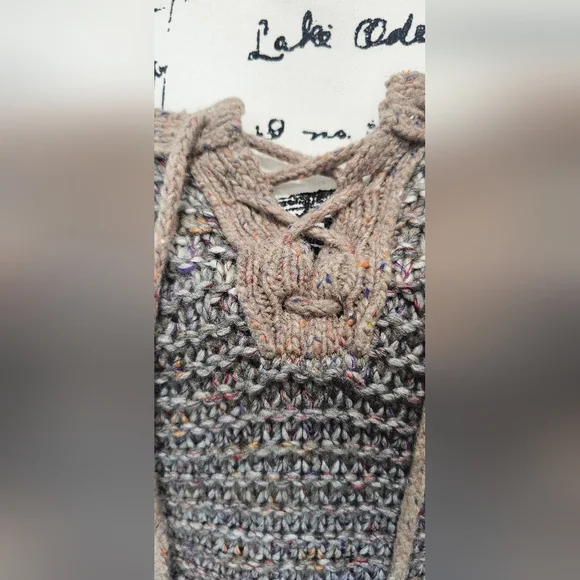 Free People Love Bug Chunky Knit Fair Isle Sweater Boho Wool Blend Size XS - Picture 2 of 15